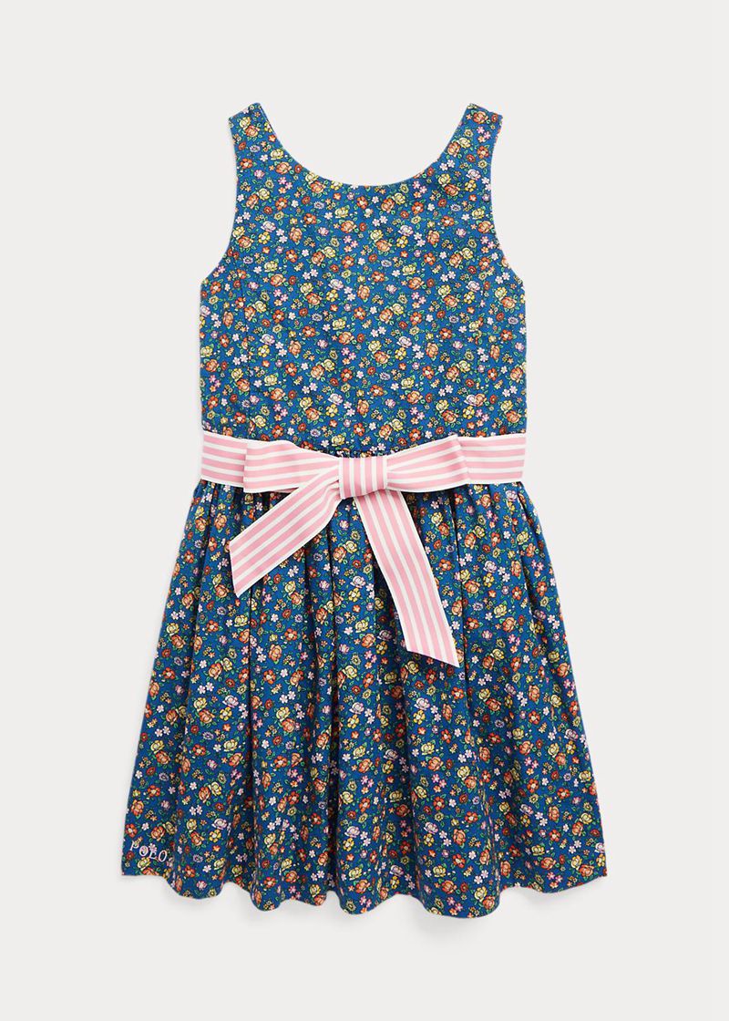 Vestidos Polo Ralph Lauren Niña 1.5-6.5 Años Floral Cotton Poplin Chile Azules LRYDW-5246